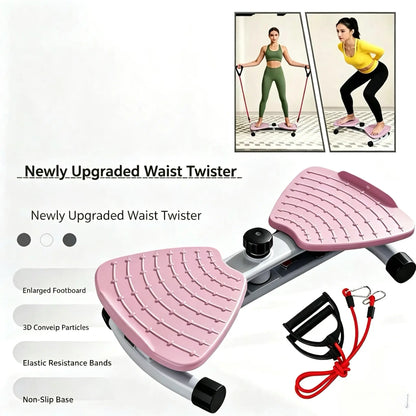 Upgraded Waist Twister Board with Resistance Bands - Home Core Exercise Tool, Ab Training Fitness Equipment for Twisting Workouts, Home Fitness Machine, Recreational Fitness Equipment