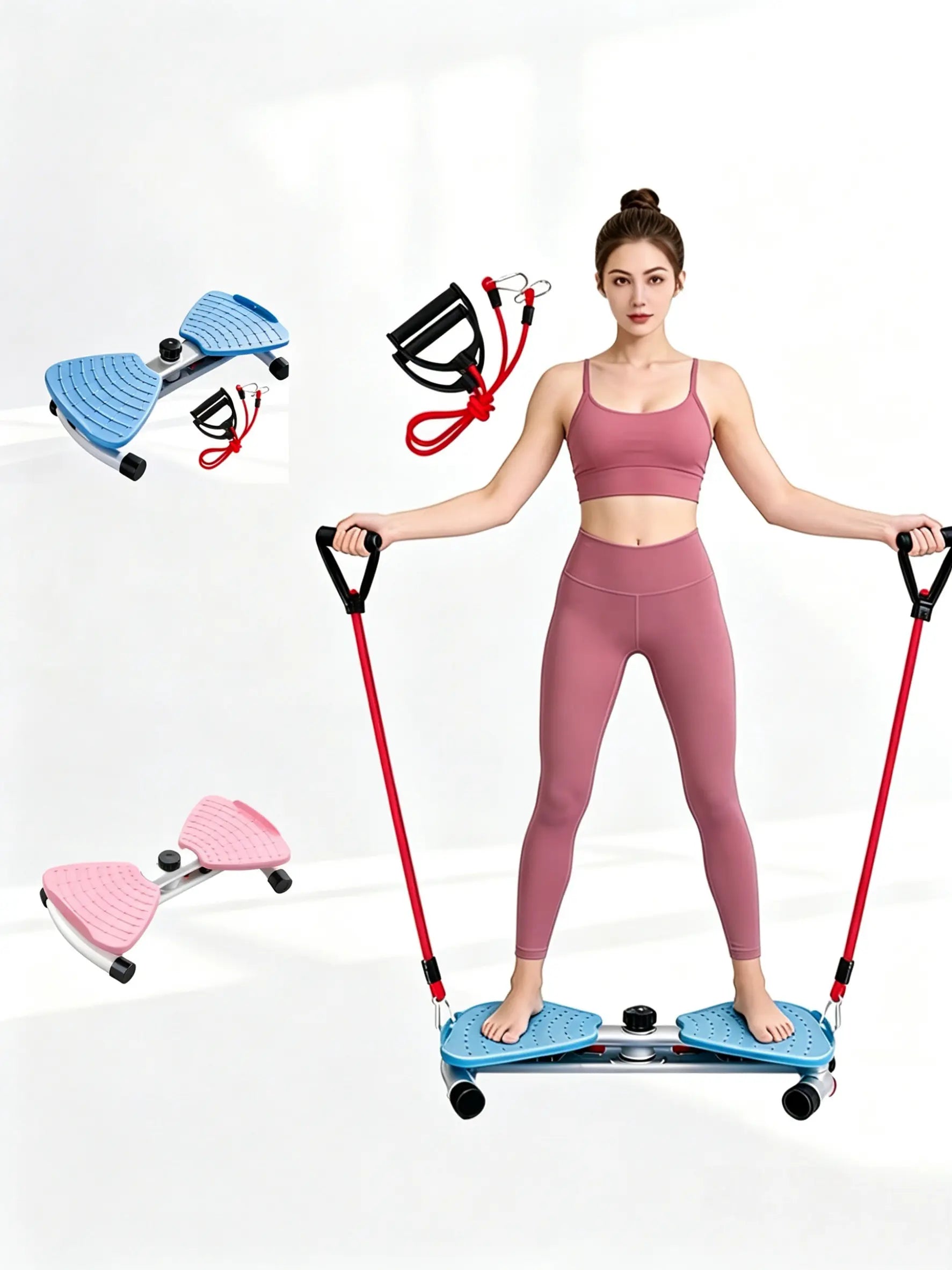 Upgraded Waist Twister Board with Resistance Bands - Home Core Exercise Tool, Ab Training Fitness Equipment for Twisting Workouts, Home Fitness Machine, Recreational Fitness Equipment