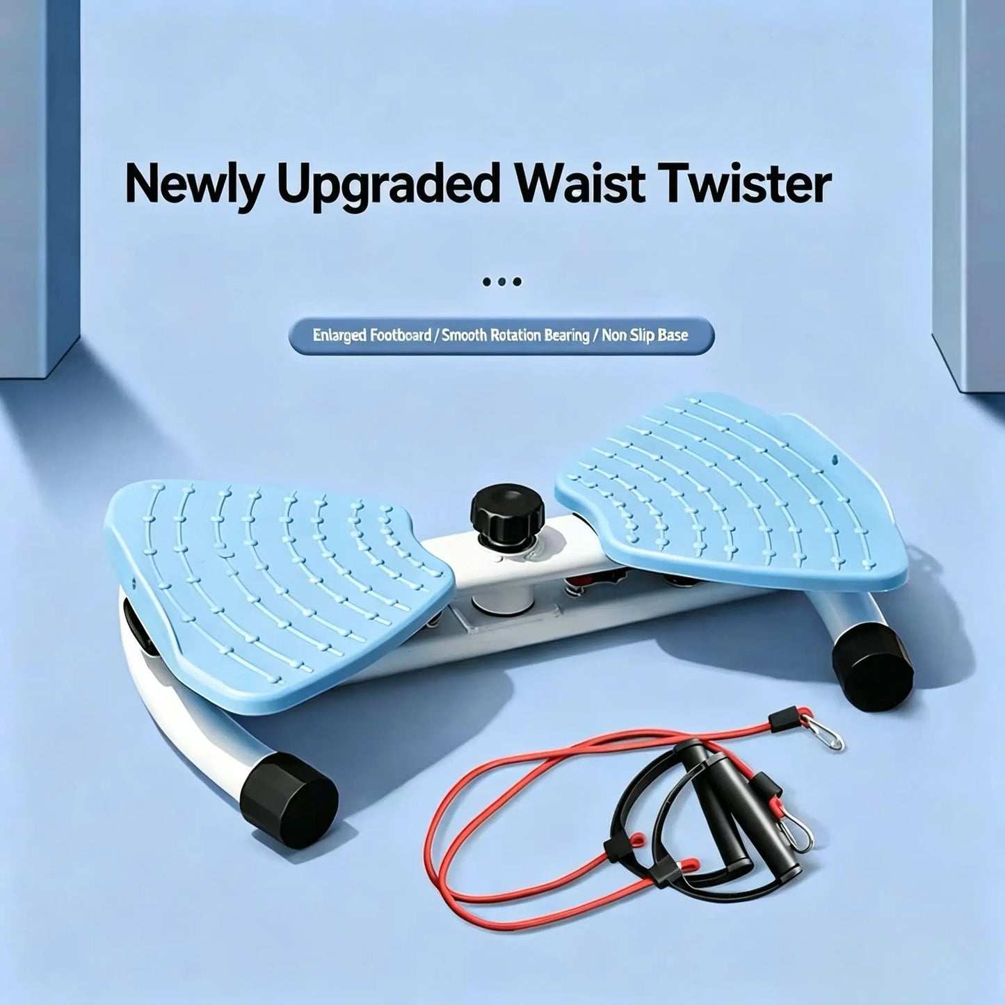Upgraded Waist Twister Board with Resistance Bands - Home Core Exercise Tool, Ab Training Fitness Equipment for Twisting Workouts, Home Fitness Machine, Recreational Fitness Equipment