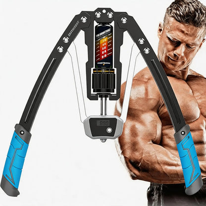 Hydraulic Arm Trainer with Counter, Strength Chest Trainer, Adjustable Chest Trainer, 10-200Kg Hydraulic Arm Trainer, Micro-Bounce, Triangular Structure - Suitable for Training Chest, Shoulder, Back and Arm Muscles at Home Multi-Functional Power Rack Camp