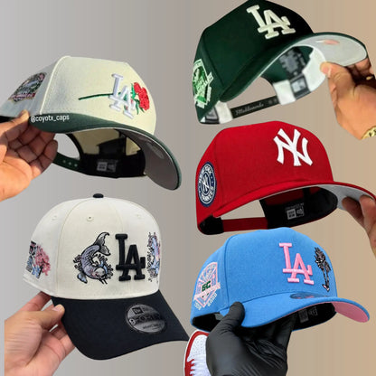 New Era MLB Baseball Cap NY Yankees LA Dodgers – Adjustable 9FORTY 59FIFTY Snapback Hat for Men Women, Premium Raised Embroidery, Curved Brim Cotton Design, Breathable Lightweight Construction, Casual Urban Streetwear Style