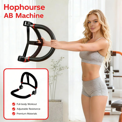 HOPHORSE Ab & Core Exercise Machine,Home Gym Sit up Trainer,Adjustable Automatic Rebound,4 Resistance Levels,Core Workout Equipment with Resistance Bands, Functional Training Workout, Core Strength Training