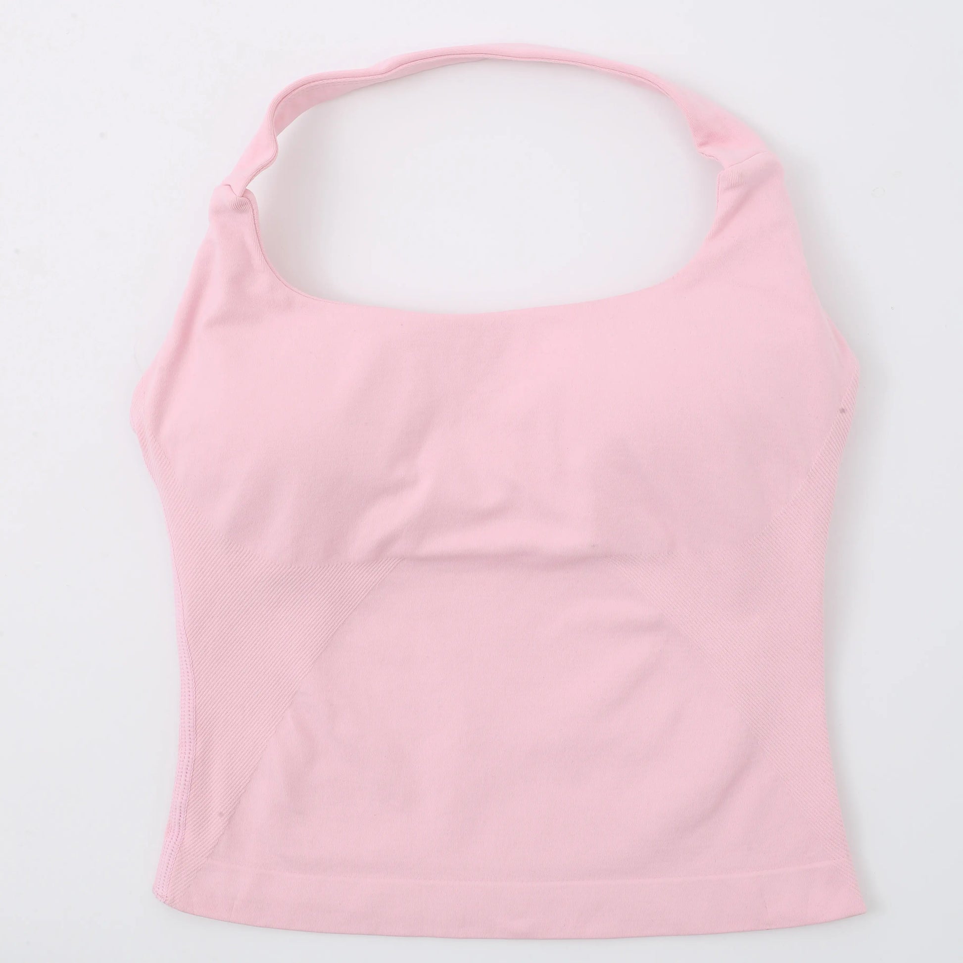 Jetjoy Sets for Women 2 Piece, Workout Sets for Women 2 Piece Gym Outfits Seamless Longline Halter Backless Crop Top Scrunch Bum Shorts Athleisure Yoga Outfits Gym Tracksuit Fitness & Casual Wear Summeroutfit
