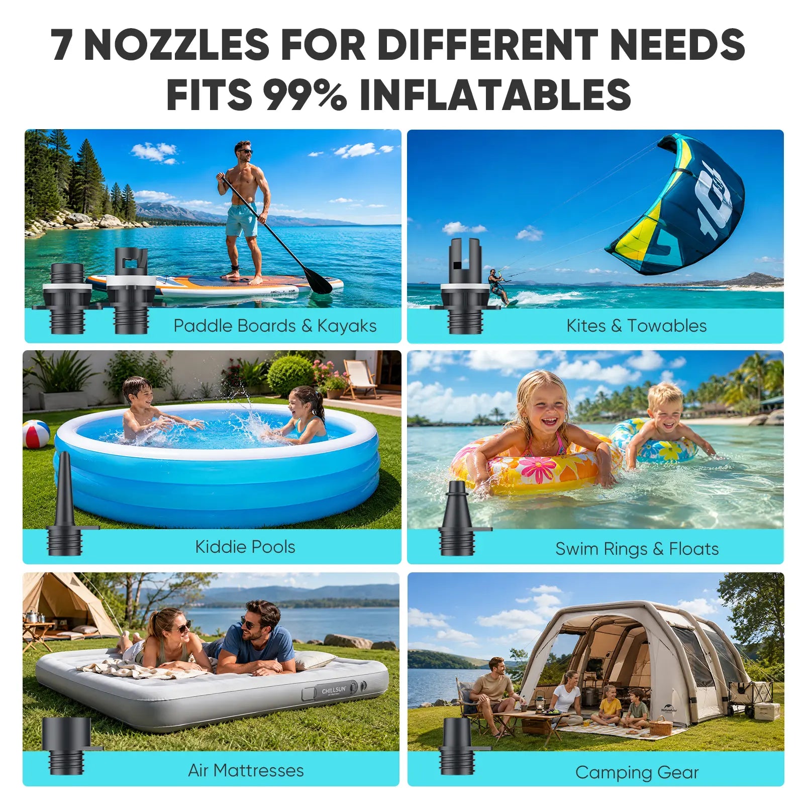 SHEKAR 50PSI Multi Powerful Electric Air Pump with Dual-Stage Fast Inflation & Deflation, Paddle Board Electric Pump, Rechargeable SUP Pump 12000Mah, Auto-Off Function for Stand-Up Paddle Boards, Car Tyres, Boats, Surfing Kites Tents, Kayaks