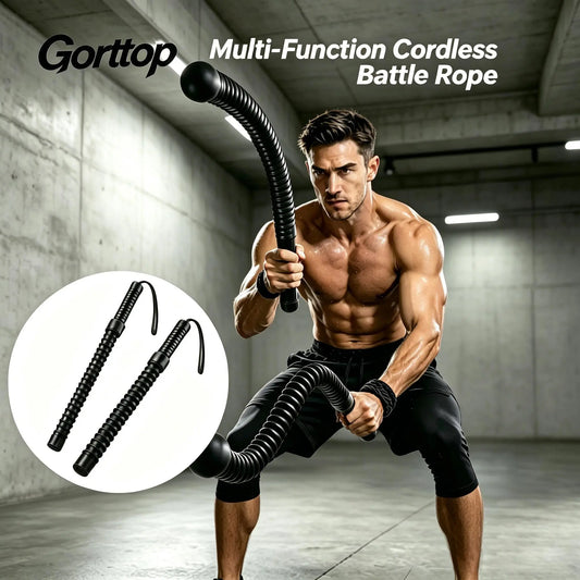 2026 Cordless Battle Ropes for Exercise, Cordless Jump Ropes, Skipping Ropes, Portable Exercise Equipment for Home Gyms, Sports Battle Ropes for HIIT Workouts, Low-Intensity Aerobic Training, Ideal for Home Fitness, Workout Equipment,Training Stick