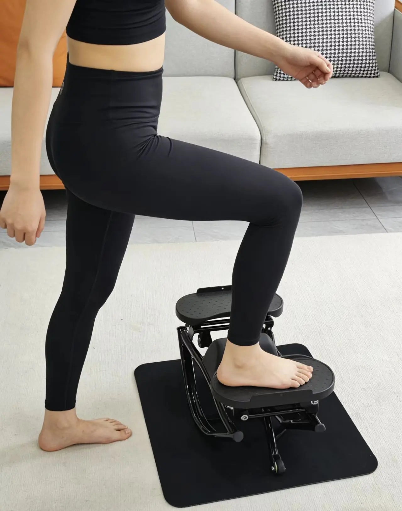 Wetough Rocking Steppers for Exercise at Home, 3D Motion Stair Stepper with Resistance Bands for Full Body Workout & Low-Impact Balance Board, 350 LBS Loading Capacity Exercise Equipment